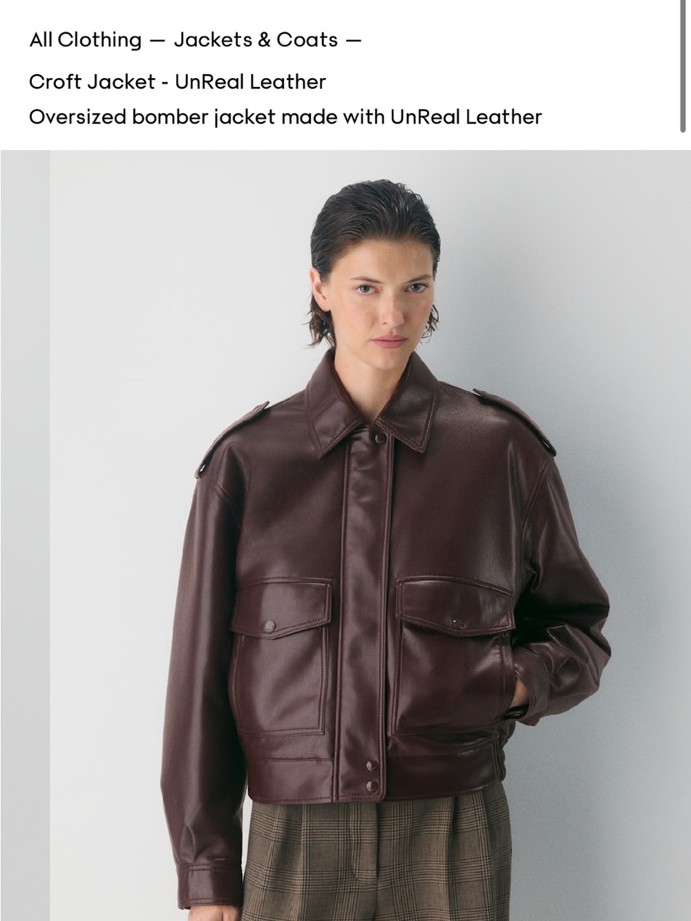 Babaton Dark Brown Croft Jacket